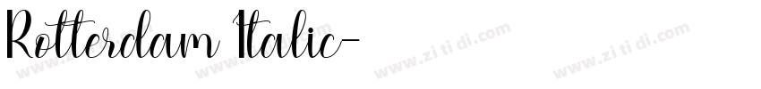 Rotterdam Italic字体转换